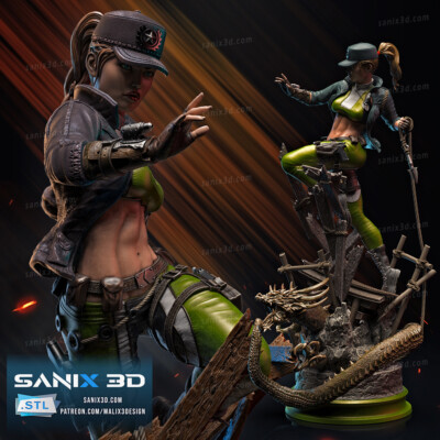 Sonya Blade, Mortal Kombat, Actionfigur, Statue, 3D Druck, Fan Art, SANIX3D
