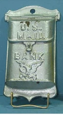 NOW ON SALE* 1921/34 HANGING U S MAIL BOX CAST IRON BANK GUARANTEED ORIG. CI 543