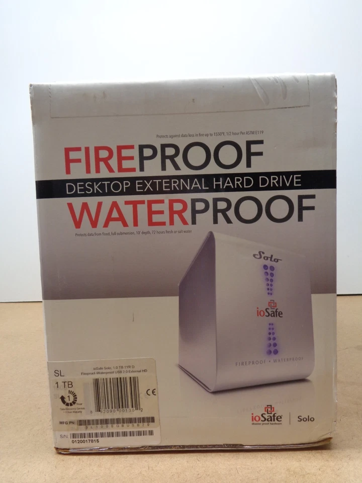 ioSafe Solo 1TB Fireproof / Waterproof External Hard Drive ***New Unopened Boxes - Image 4 of 4