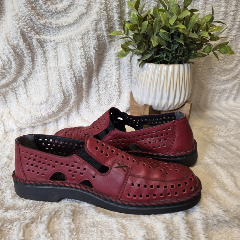 Mocasines Rieker Susan 2 de cuero perforado rojo para mujer talla EU 42 US 10 Foto 4 de 4