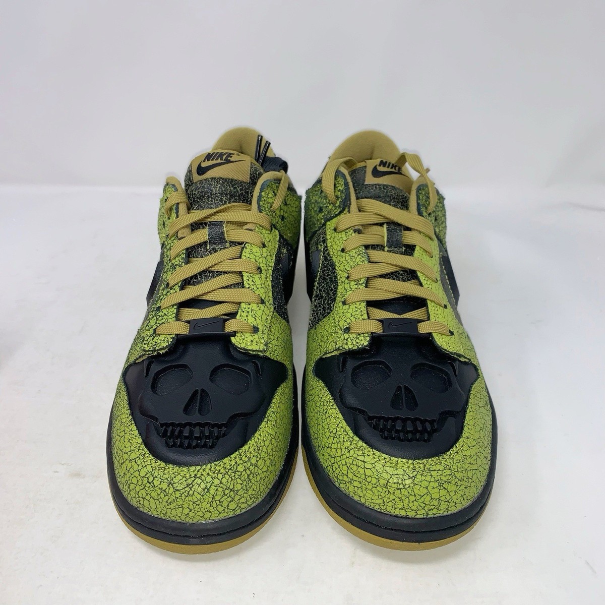Nike Dunk Low 'Skull Halloween' Green Black Sneakers, Size