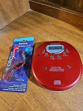 Durabrand CD-85 Portable CD Player Red ESP Anti Skip/ Wired Earbuds Tested Works