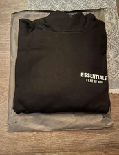 Fear of God Essentials Hoodie Black FW24 New Size XL