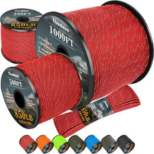 850Ib Reflective Paracord Rope, 50/100/200/500/1000Ft 4MM 11 Strand Cords Lanyar
