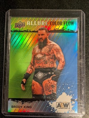 2022 Upper Deck Allure AEW Color Flow Green Blue /299 Brody King Rookie RC