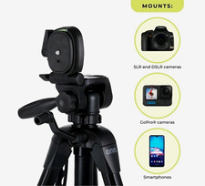 onn 67-inch Tripod for DSLR Cameras, Smartphones, and GoPro Action Cameras...