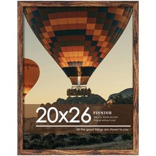 Finish 20x26 Classic Brown Picture Frame for Wall Hanging - Horizontal/Vertical