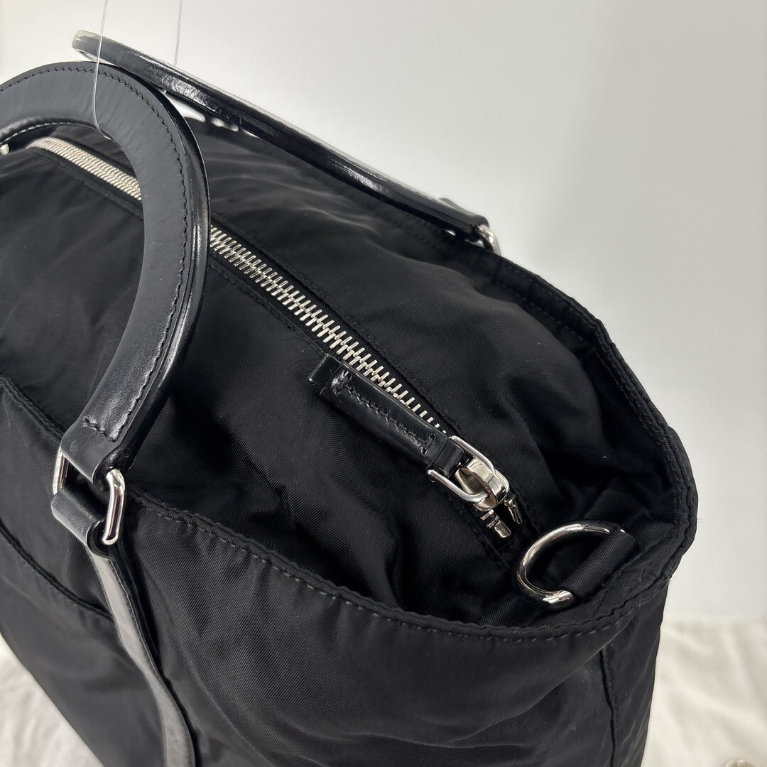 Prada Black Tessuto Nylon Shoulder Bag Vintage Authentic thumbnail 7