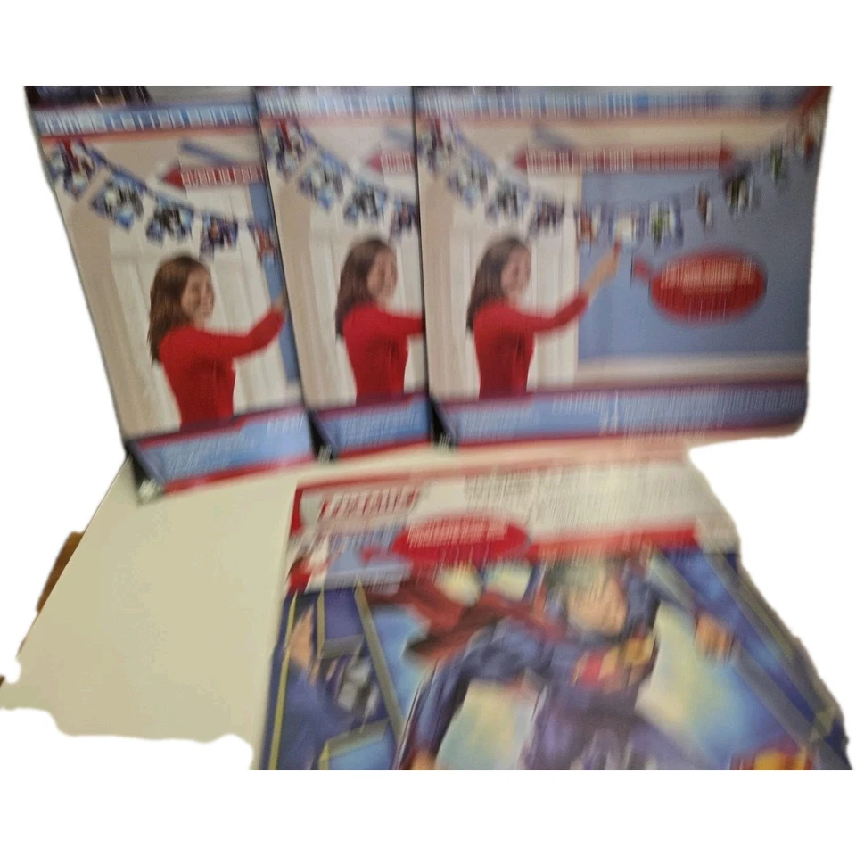 Justice League Jumbo Letter Birthday Banner Kit LOT of 4  Party Decorations 10Ft - Image 4 of 4