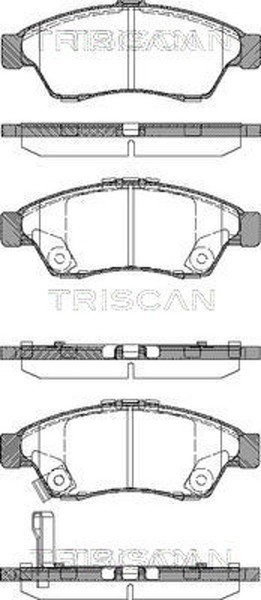 Bremsbelagsatz Scheibenbremse Triscan 8110 69010 FüR Suzuki Liana ER 413 Ddis-image