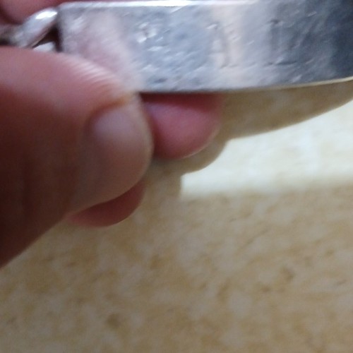 Men's Silver Tone Curb Chain Link ID Bracelet - Engraved Initials "A.L."