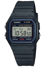Casio F91W Digital Watch Mens Black Japan Import Authentic