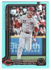 2025 Topps Series 1 Tyler Stephenson Aqua Rainbow Foil Parallel #31 Reds