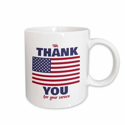 3dRose We Thank You For Your Service - Veteran 11oz Mug