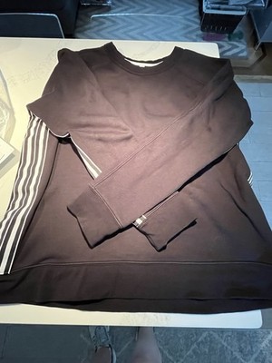 Women s Athleta 24/7 sweatshirt w/black/white stripes down sides. Sz XLT (tall)