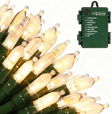 Battery Operated Christmas Lights, 18 FT 50 LED Clear Mini String Lights, 8 Mode