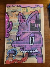 Llama Mushroom Tongue Shroom Lowbrow Graffiti Peyote Purple Cactus Blue Meanies