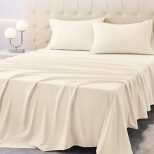 Full Size Bed Sheet Set - 4 Piece Soft Microfiber Sheets with Deep Pockets,
