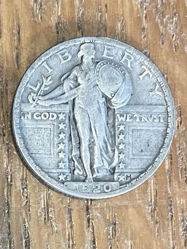 1920-S STANDING LIBERTY QTR, XF/AU