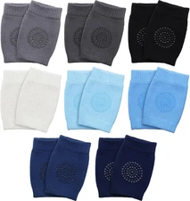8 Pairs Unisex Baby Crawling Anti-Slip Knee Pads Toddler Knee Protectors Learn t