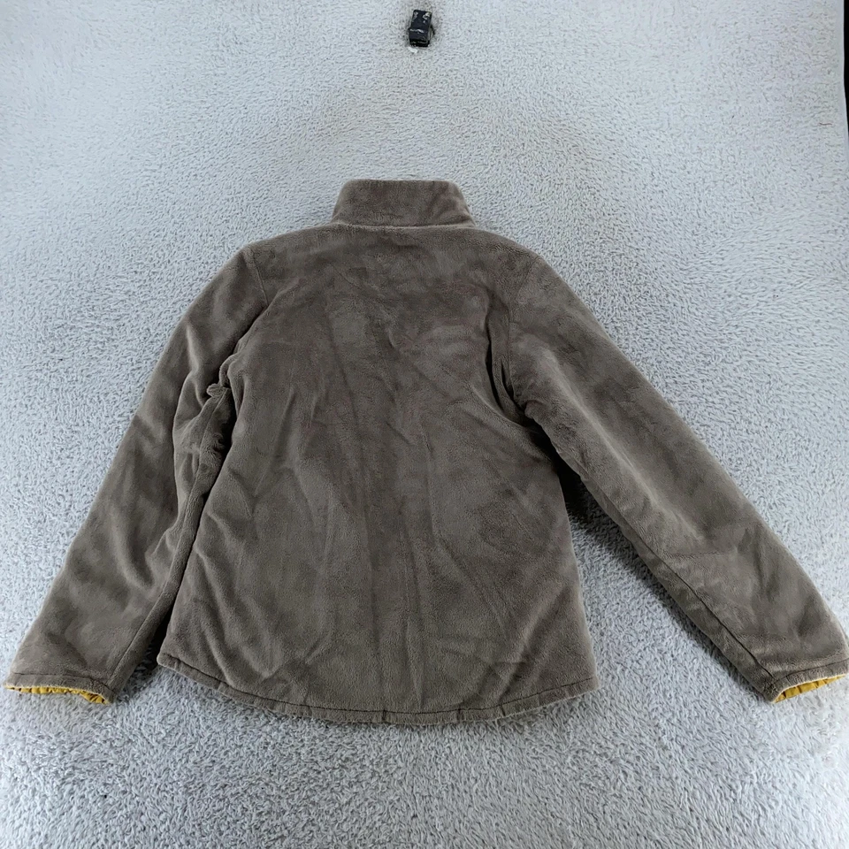 Patagonia Reversible Snow Flower Jacket Girls Large Fleece Quilted Coat Yellow - Image 4 of 4