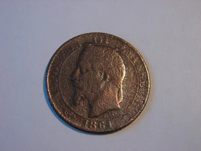 FRANCE. 5 CENTIMES NAPOLEON III. 1861.K. BORDEAUX. - Photo 1/2