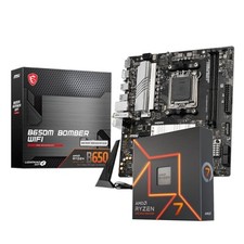 AMD Ryzen 7 7700X 5.4GHz CPU + MSI B650M BOMBER WIFI mATX Motherboard AM5 DDR5