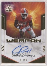 2021 Leaf Ultimate Draft Weapon Gold 21/50 Cornell Powell #UW-CP1 Auto s1i