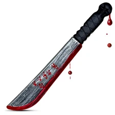 Adult Halloween Horror Jason Bloody Machete Prop Fancy Dress Costume Weapon Prop