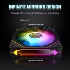 DARKROCK EC2 ATX PC Case 3 Black Infinity Design Fan & 1 Black Fan 3