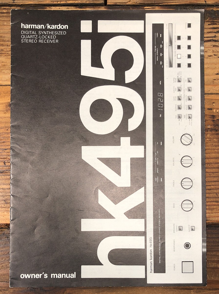 Harman Kardon HK HK495i Receiver Owners / User Manual *Original*