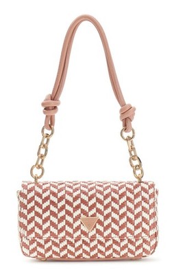 GUESS Tessi Flap Shoulder Bag Schultertasche Tasche Coral Pink Multi koralle