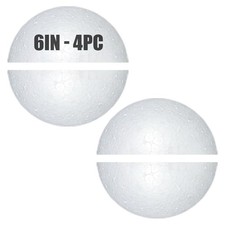 Styrofoam Half Balls 6 Inch,4PC Large White Half Foam Balls for Crafts, DIY C