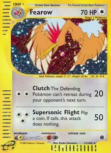 Fearow - 11/165 - Pokemon Expedition Holo Rare Card NM