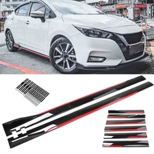 Glossy Red Side Skirts Body Splitter Rocker Panel for Nissan Altima Sedan Coupe