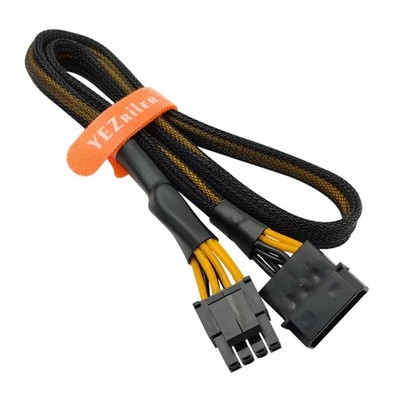 Molex to 8 Pin CPU Power Cable 20.8'' (53cm) LP4 Male to 8 Pin (4+4) - Power
