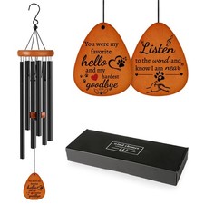 Pet Memorial Wind Chime, Bereavement  Sympathy Gift for Dog Loss, Wood Drop ...