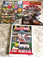 1984 1985 1987 World and Coca-Cola 600 NASCAR Programs Charlotte Motor Speedway