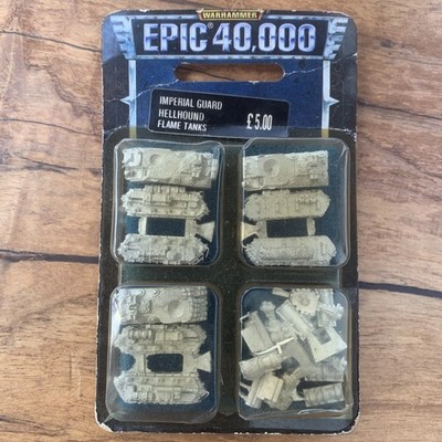 Warhammer Epic Imperial Guard Hellhound Flame Tanks Blister Sealed OOP (Ms3)