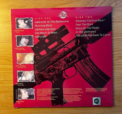 Paul Di'anno's Battlezone – Fighting Back LP 1986 Iron Maiden. NM