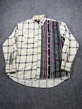 Wrangler Shirt Mens XL Multicolor Plaid Long Sleeve Western Snap Southwestern