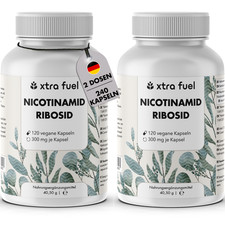 Nicotinamid Ribosid 300 - NAD+ Vorstufe - Niacin für Zell-Energie - 240 Kapseln
