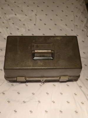 Vtg #2013 Adventurer Fishing Tackle Box V VLCHEK Plastics W Tray organizational