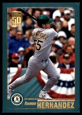 Ramon Hernandez 2001 Topps #308 Athletics MLB READ FREE SHIPPING AutographDen