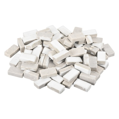 #ad 200g Ceramic Mosaic Tiles for Crafts Bulk Rectangle White Ceramic Tiles $15.12