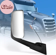 Chrome Power Heated Door Mirror for Freightliner Cascadia 2018-2024 Side View Ma