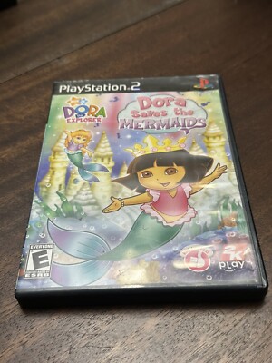 Dora Saves The Mermaids PS2 Game PlayStation 2 Complete Nick Jr Tested