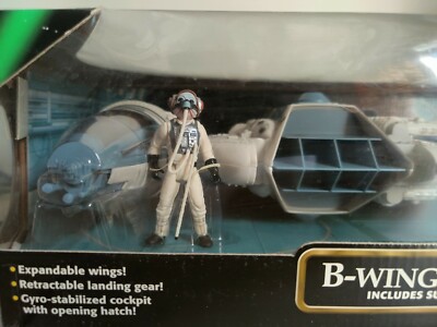 STAR WARS B-WING FIGHTER mit SULLASTAN PILOT | POWER OF THE JEDI | MISB