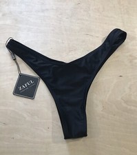 NWT Zaful Forever Young Cheeky Black Bikini Bottom Size 6