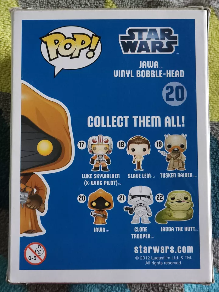 Jawa Pop 20 - Star Wars Caja Azul Funko Pop! Vinilo 2012 - abovedado + protector Foto 3 de 4